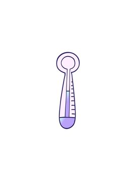 starburst effect animation of cartoon doodle medical thermometer