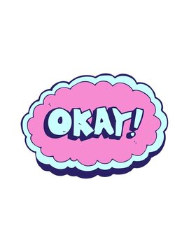 pixelize effect animation of cartoon okay sign