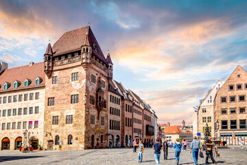 Fototapeta premium Altstadt, Nürnberg, Bayern, Deutschland 