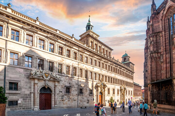 Fototapeta premium Altstadt, Nürnberg, Bayern, Deutschland 
