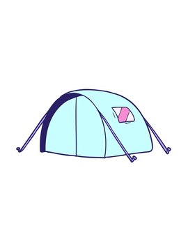 jiggle motion animation of  tent cartoon element
