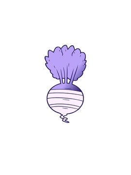 jumping motion animation of cartoon of a root vegetable