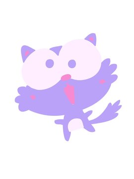 shaking motion animation of crazy cartoon cat