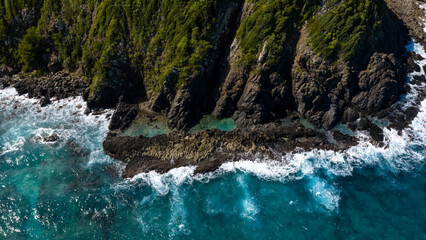 Tide pools from the ocean in St Croix US Virgin Islands © Benus