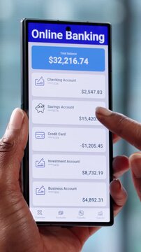 Black Woman Using Mobile Banking App