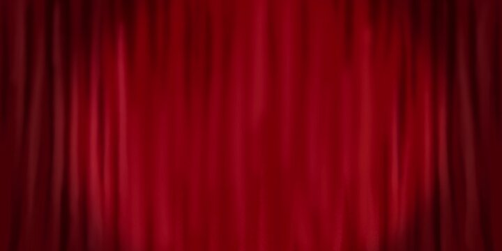 Red velvet theater curtain with spotlight on a stage backdrop illustration for Circus, movie theater, vintage, show, event, magic show hand-drawn background