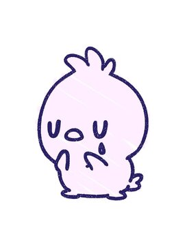 splitting motion animation of Sad Bird Chalk Drawing
