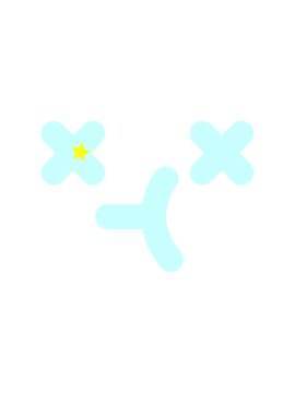 twinkling stars effect animation of unsure cross eyed face icon