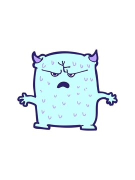 splitting motion animation of cartoon little alien