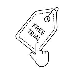 Free Trial Icon. Vector Design