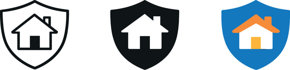 Obraz premium Policy assurance context represented by a secure home icon enclosed within a shield suggesting insured protection and reliability