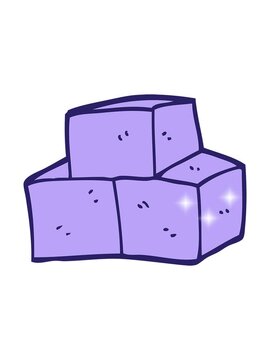 glitter effect animation of cartoon doodle breeze blocks