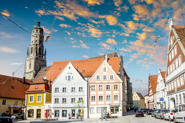 Obraz premium Altstadt, Noerdlingen, Bayern, Deutschland 