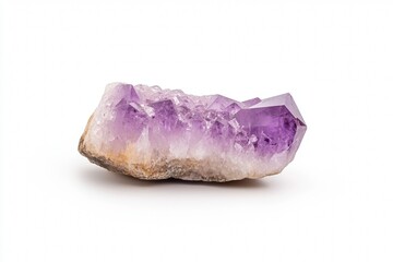 Amethyst Magic Crystal Point Isolated On White Background