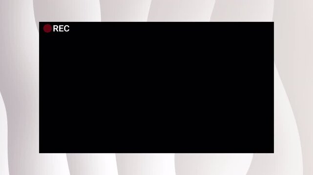 Overlay recording screen with a red rec indicator light perfect for enhancing video tutorials or live streams with dynamic graphics. Suitable for video production projects.