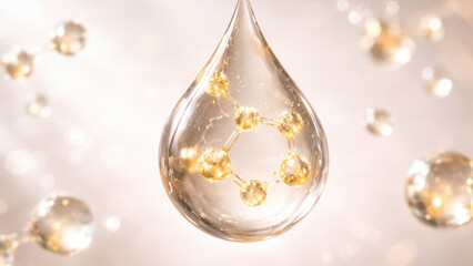 Rejuvenating bakuchiol serum drop cosmetic lab product showcase modern environment close-up skincare innovation