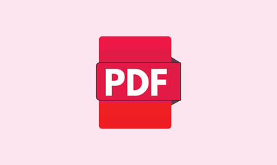 PDF file icon vector