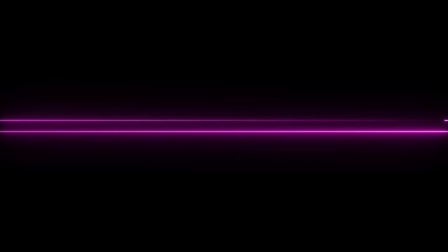 Horizontal Neon red Line Animation, Glowing Line Motion Graphic, Transparent Background with Alpha Channel, Right to Left Laser Effect, Straight Neon Beam, Black Background