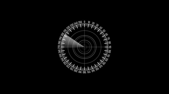 Color Rader searching animation. Rader Hud technology signal waves animated. Location detection Military surveillance technology.4k