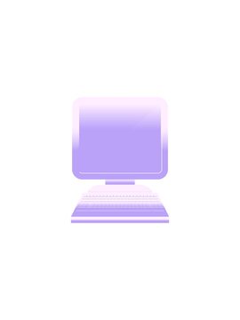flashy sales animation of illustration of a computer in flat colour