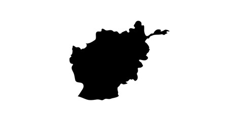 Afghanistan black silhouette