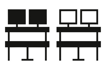Minimalist Study Desk Silhouettes: Modern Home Office Furniture for Students