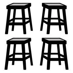 Wooden and Metal Step Ladders & Stools: Versatile Silhouettes for DIY Projects