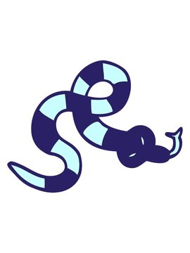shivering motion animation of cartoon doodle poisonous snake