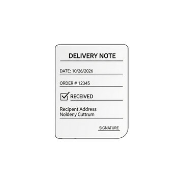 Delivery note document.
