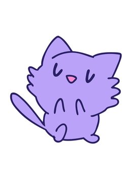 shaking motion animation of cute little pet cat