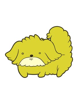 changing color animation of quirk cartoon dog