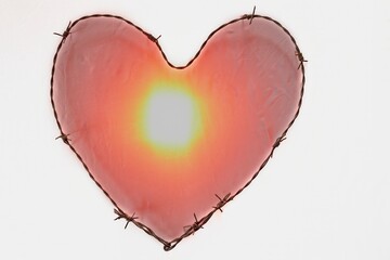 Heart of Love Wrapped in Barbed Wire: A Symbol of Protected Affection and Tough Emotions