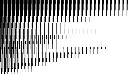 Black and white abstract transition pattern with smooth motion effect for sporty background and jersey design. Fully editable vector element 