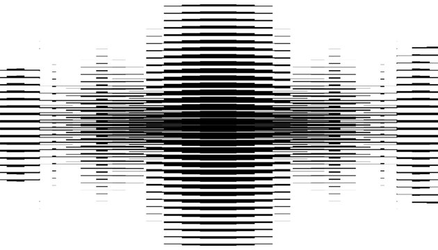 Black and white abstract transition pattern with wave effect for musical background and jersey design. Fully editable vector element. 