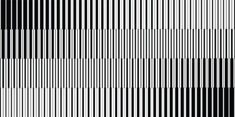 Obraz premium Abstract monochrome poster background vector. Modern cover template with black and white geometric shapes, halftone lines