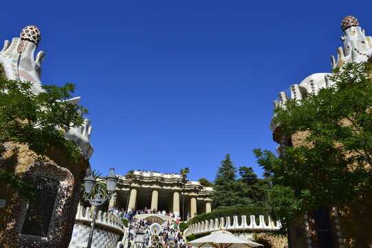 Parque Guell em Barcenola na Espanha