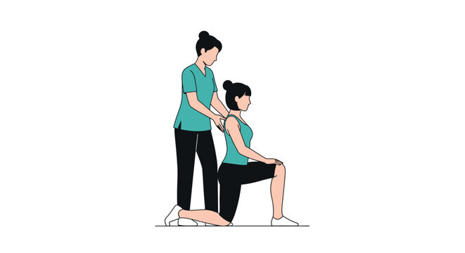 Dedicated therapist performing shoulder and back mobilization treatment