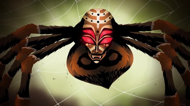 anansi spider god from african mythology in the jungle