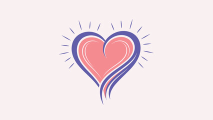 Heart Symbol with Radiating Light A Symbol of Love and Affection.