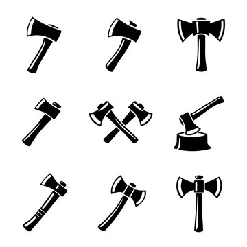 axes vector icon set on a white background
Vector icon set