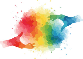 Happy Holi Vector on Transparent Background with Festival and Color Concept