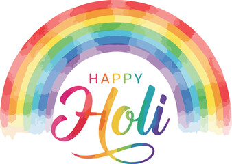 Happy Holi Vector on Transparent Background with Festival and Color Concept