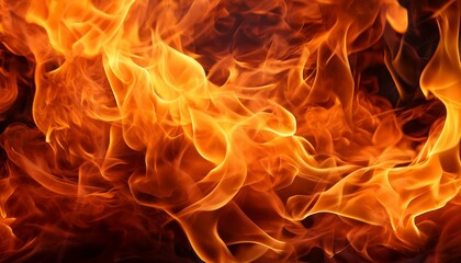 intense flames closeup view of fiery orange hues and dynamic textures