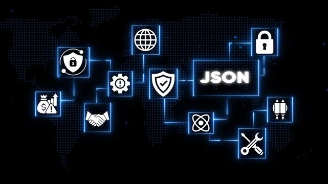 J S O N data exchange format for web development and cybersecurity concepts json coding