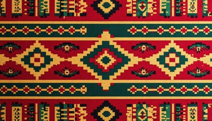 Geometric woven border pattern