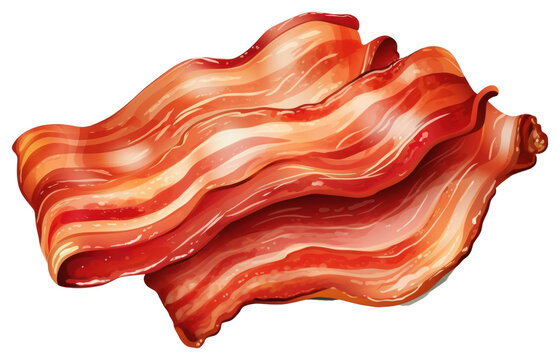PNG Bacon pork food meat.