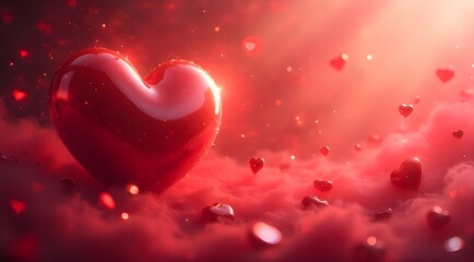 red heart background