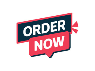 Obraz premium Order Now Call to Action Button with Red and Black Color Scheme and White Text