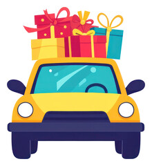 Obraz premium PNG Mini car transportation vehicle gifts.