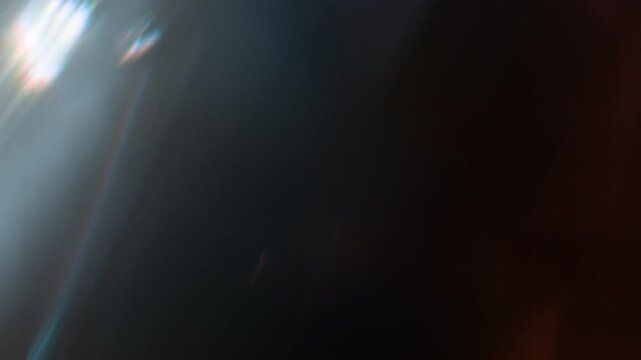 Real Shooted Cinematic Lens Flare Overlay on Black Background at 1000fps Slow Motion.